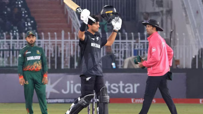 ICC Champions Trophy 2025 New Zealand Secures Semifinal Spot with Five-Wicket Win Over Bangladesh