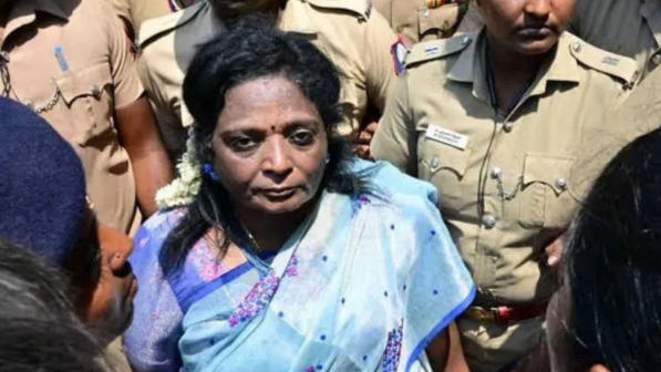BJP’s Tamilisai Soundararajan Detained Amid TASMAC Scam Protest