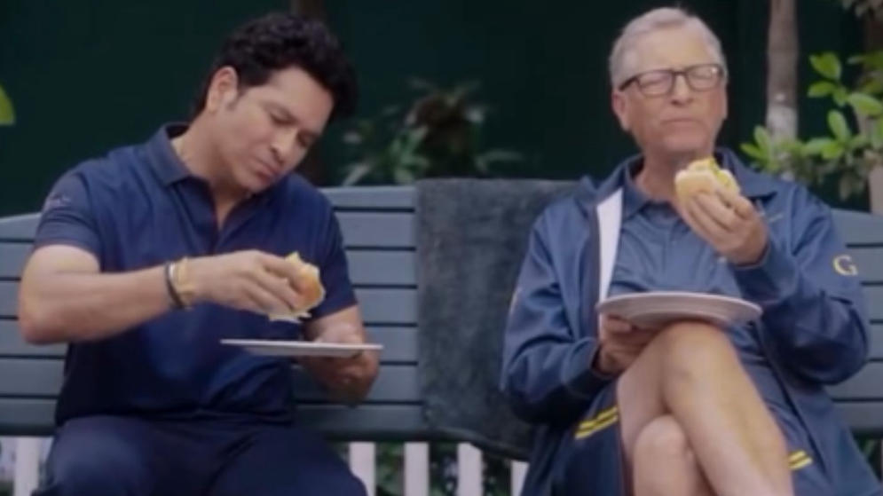 Cricket Meets Tech Sachin Tendulkar and Bill Gates Share a Snack Break! Cricket Meets Tech Sachin Tendulkar and Bill Gates Share a Snack Break!