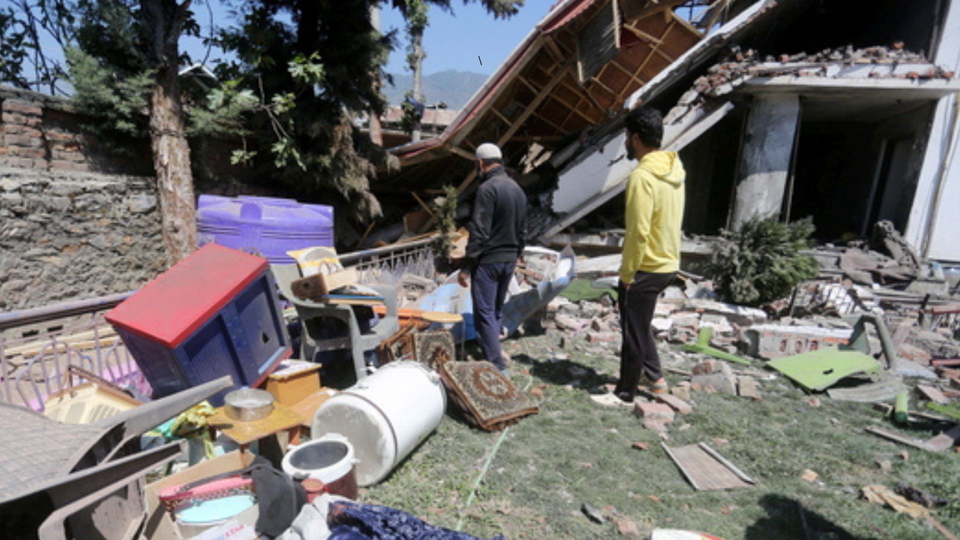 Three More Suspected Terrorists' Homes Demolished in South Kashmir