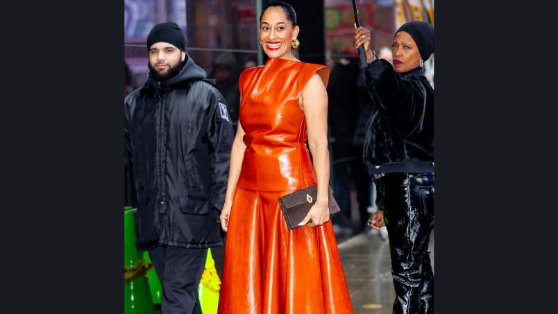 Tracee Ellis Ross Stuns in Bold Leather Look on Good Morning America