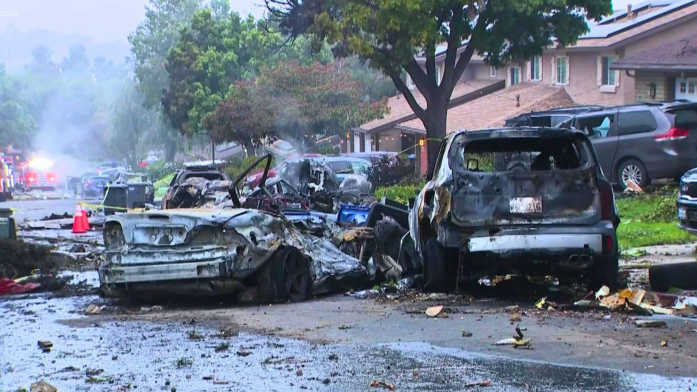 Business Jet Crash Near San Diego Airport Sets Homes and Cars Ablaze