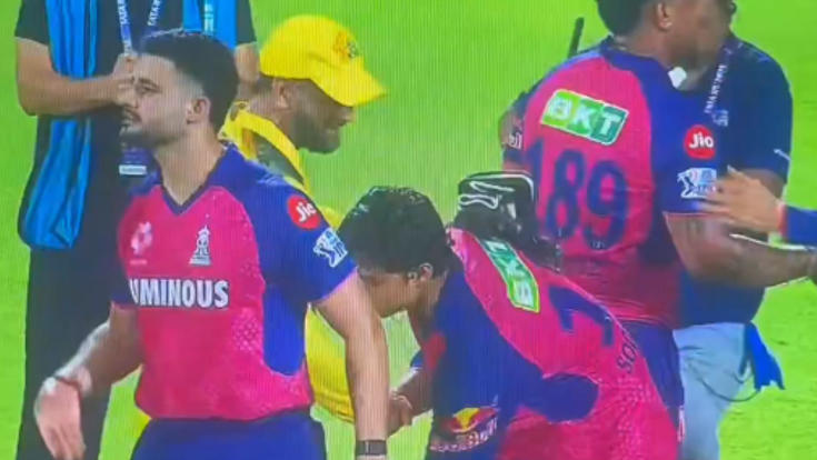Suryavanshi Touches Dhoni’s Feet in Viral Post-Match Gesture