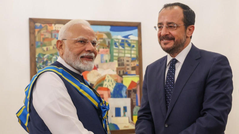 PM Modi Honoured with Cyprus’ Highest Civilian Award PM Modi Honoured with Cyprus' Highest Civilian Award