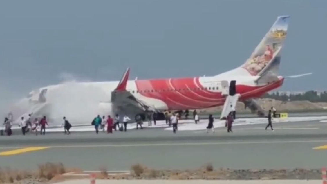 Air India Flight Catches Fire After Landing in Delhi, All Passengers Safe Air India Flight Catches Fire After Landing in Delhi, All Passengers Safe
