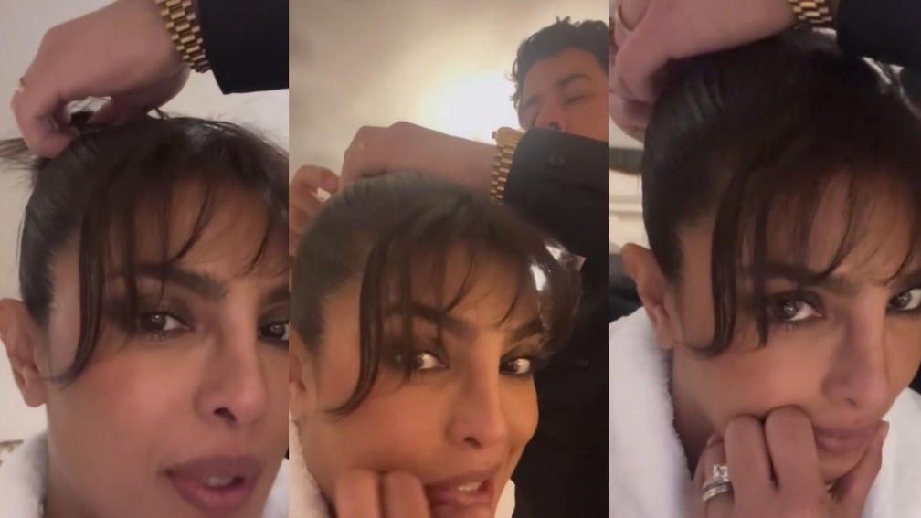 Nick Jonas Gently Fixes Priyanka Chopra’s Hair in Adorable Video Nick Jonas Gently Fixes Priyanka Chopra’s Hair in Adorable Video