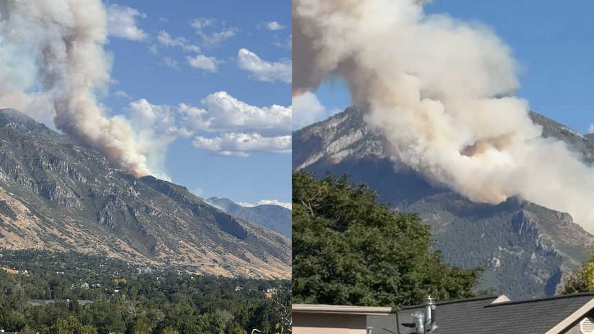 Massive Wildfire Erupts in Slate Canyon, Utah
