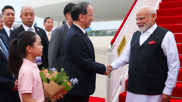 PM Modi Arrives in China for SCO Summit to Meet Xi Jinping and Vladimir Putin