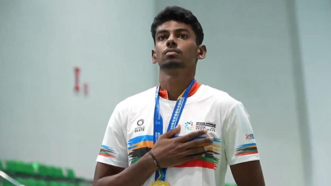 Velkumar Scripts History with Gold at Speed Skating World Championships 2025