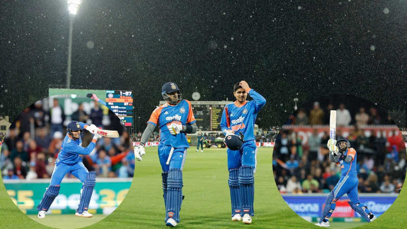Rain Ends India’s Dominant Start Against Australia in First T20I