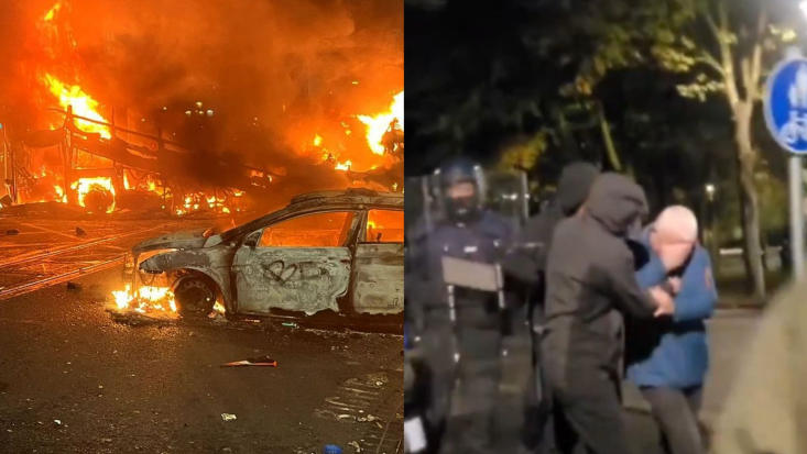 Six Arrested After Violent Protest Erupts Outside Dublin Asylum Hotel