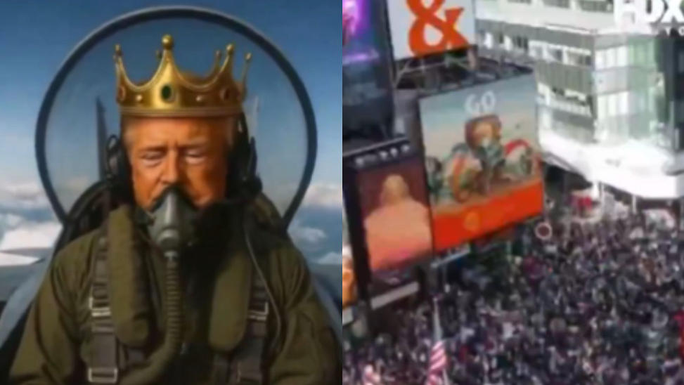 Trump Shares AI Video Mocking ‘No Kings’ Protesters Across U.S. Trump Shares AI Video Mocking ‘No Kings’ Protesters Across U.S.
