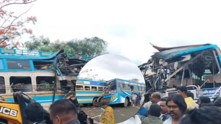 Head-On Bus Collision in Achampatti Leaves Six Dead, Several Injured