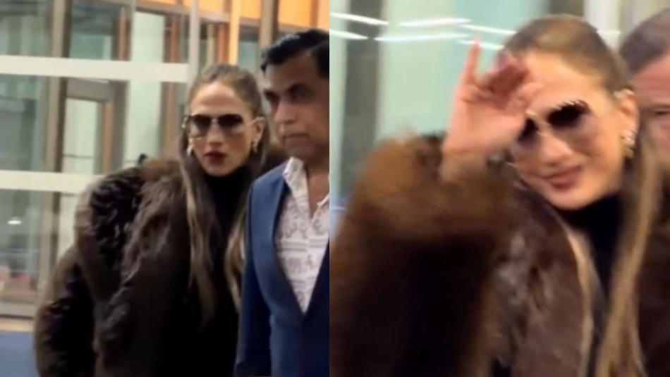 Jennifer Lopez Sparks Frenzy at Mantena Wedding Arrival; Paparazzi Shout ‘Rihanna Ma’am’ (2) Jennifer Lopez Sparks Frenzy at Mantena Wedding Arrival; Paparazzi Shout ‘Rihanna Ma’am'