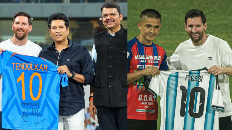 Messi, Tendulkar and Chhetri Light Up Wankhede in Historic Event Messi, Tendulkar and Chhetri Light Up Wankhede in Historic Event