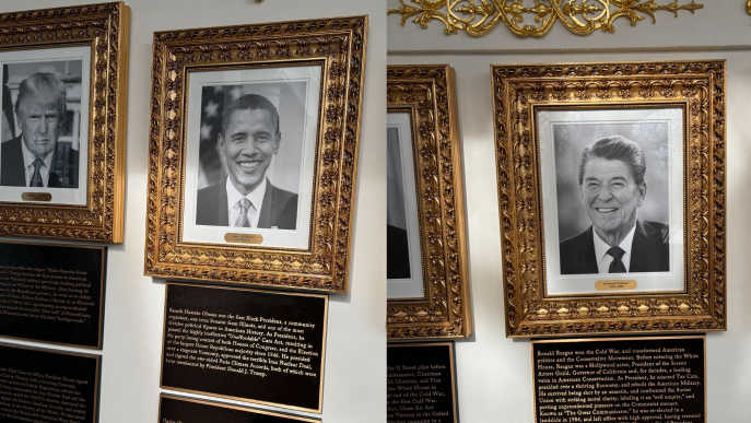 Trump Installs Partisan Plaques Under Portraits of Former US Presidents Trump Installs Partisan Plaques Under Portraits of Former US Presidents