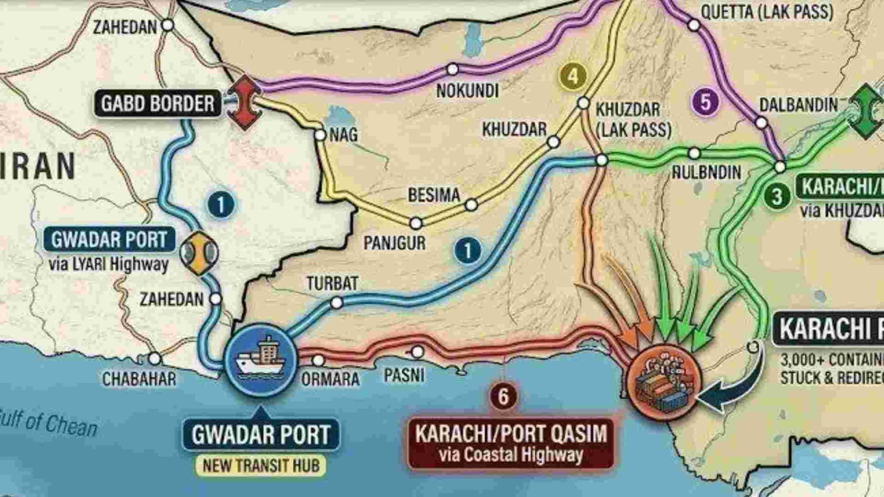 Pakistan Opens Six Land Routes to Iran Amid Hormuz Disruption