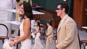 Dua Lipa Stuns in Backless Ivory Gown at Italy Pre-Wedding Celebrations