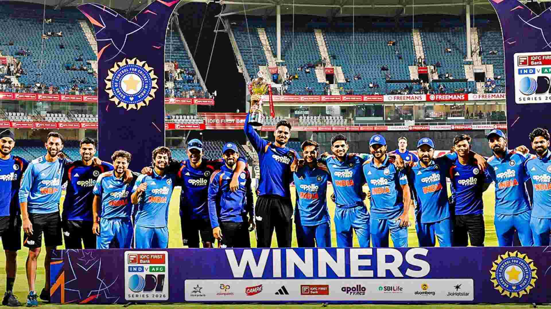 India Crush Afghanistan by 9 Wickets in Third ODI to Complete 3-0 Series Sweep