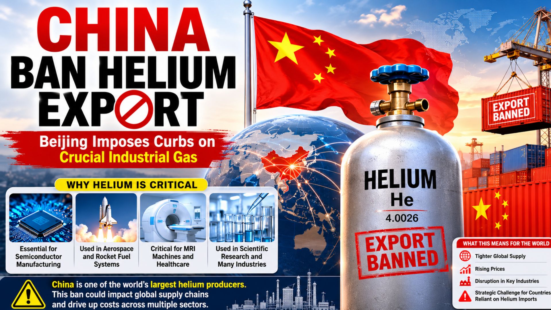 China Temporarily Suspends Helium Exports Amid Global Supply Crunch China Temporarily Suspends Helium Exports Amid Global Supply Crunch