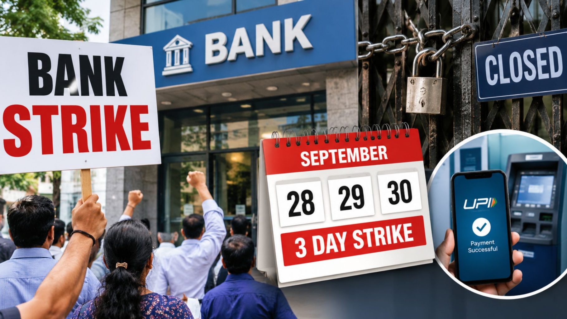 Bank Strike September 28-30 Cash Withdrawals, Cheques and Other Services Likely to Face Delays