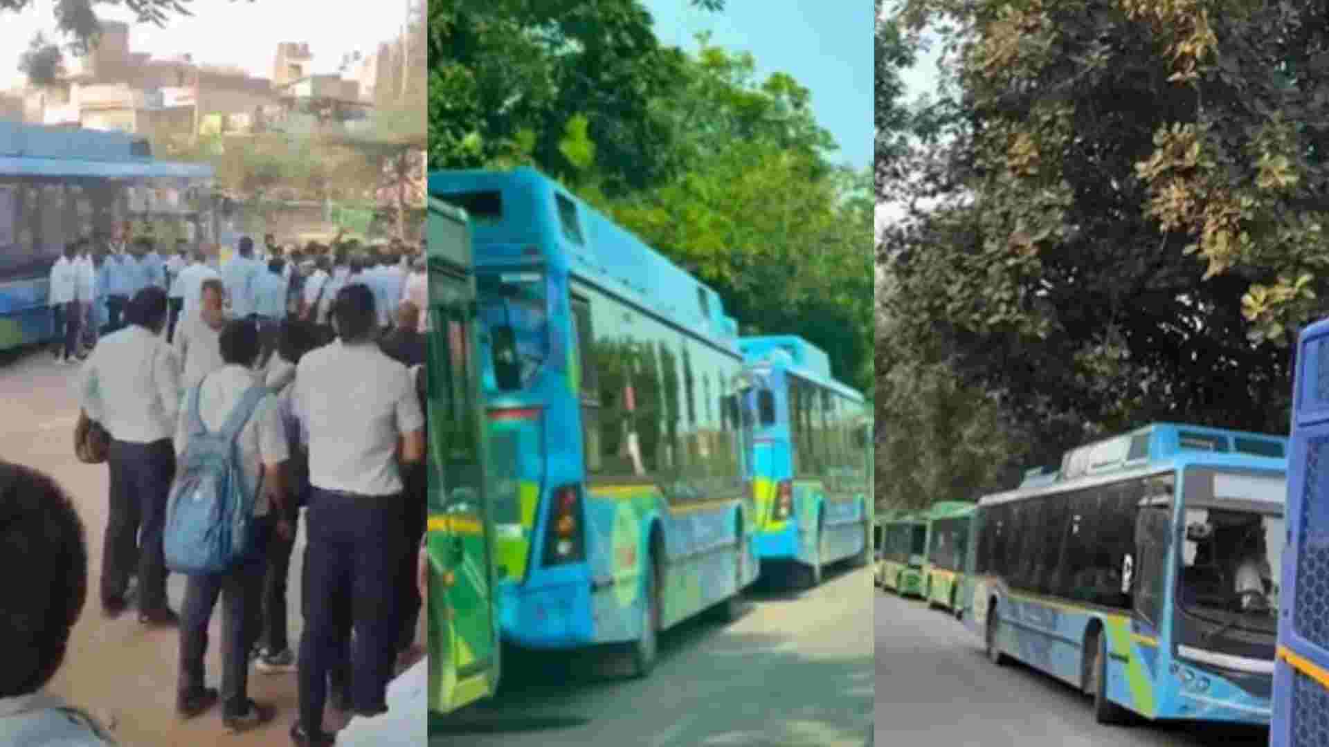 DTC Bus Strike Services Hit Across Delhi, Commuters Left Stranded