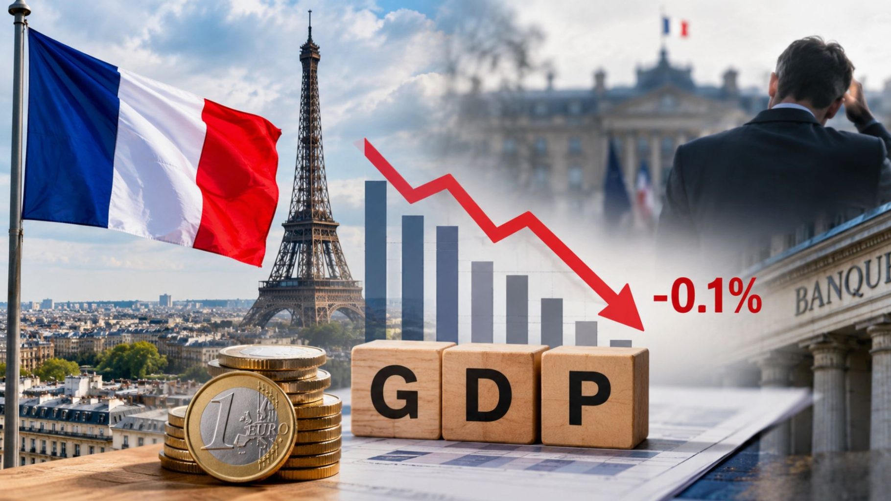 France’s Economy Unexpectedly Shrinks by 0.1% in Third Quarter